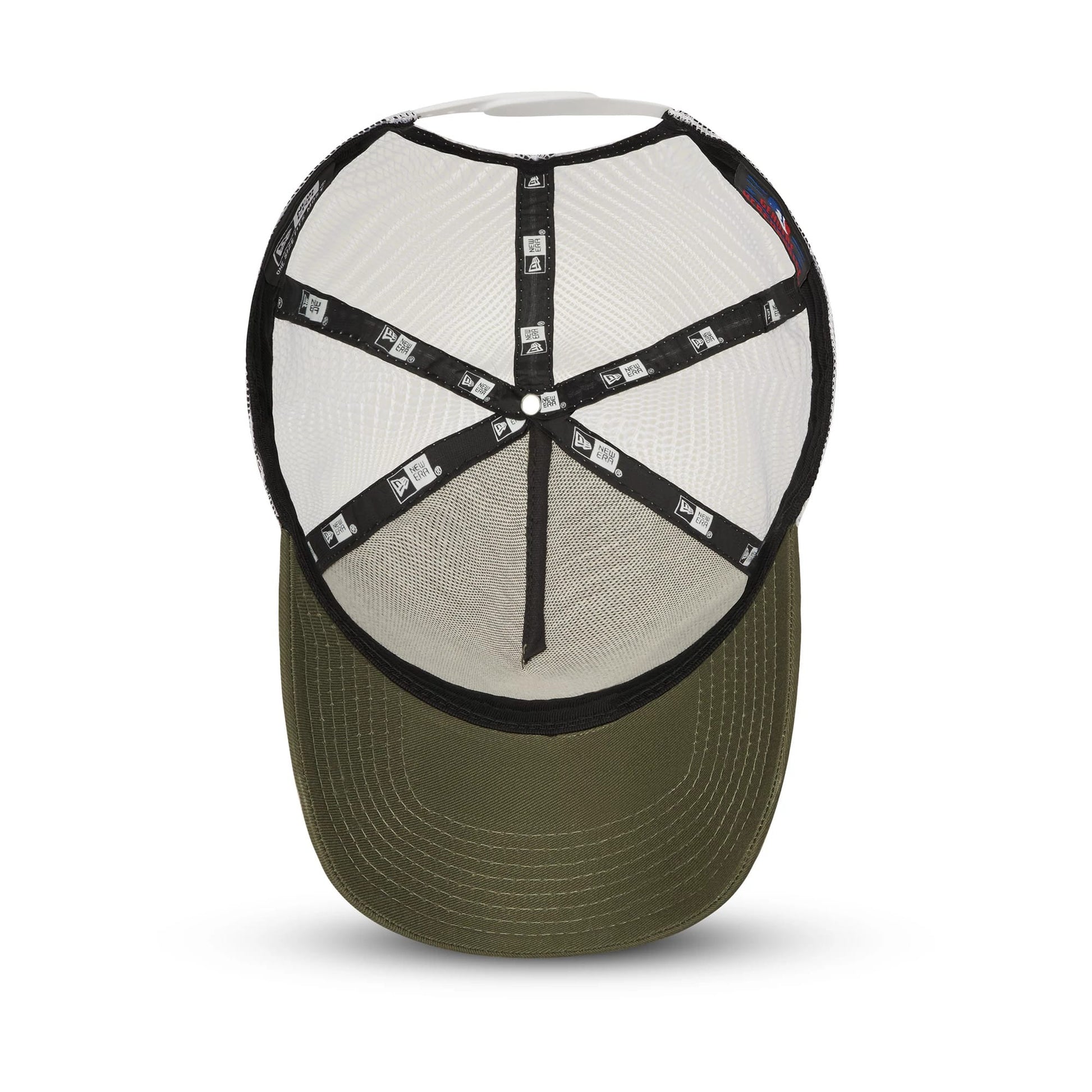 This is a New York Yankees Khaki A-Frame Trucker Cap 5