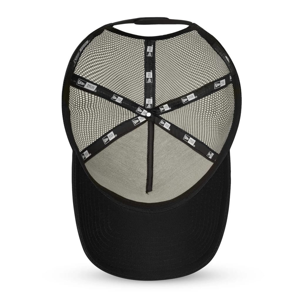Official New Era Heritage Black 9FORTY A-Frame Trucker Cap | NEC UK