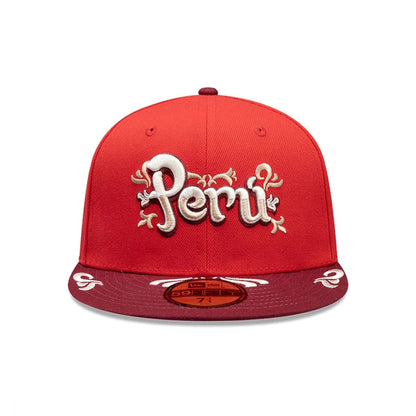 Pictured is this New Era Peru 59FIFTY Fitted cap in red. 3