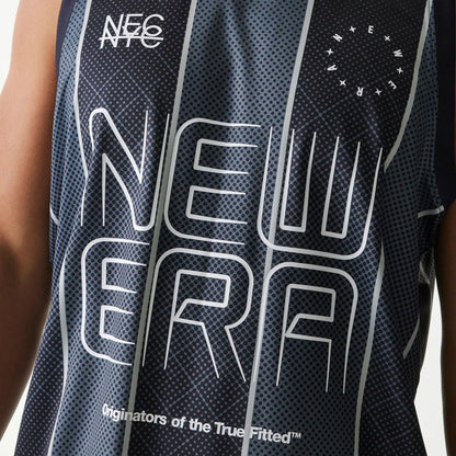 The Male model is wearing New Era City Sport Black Tank Top 3