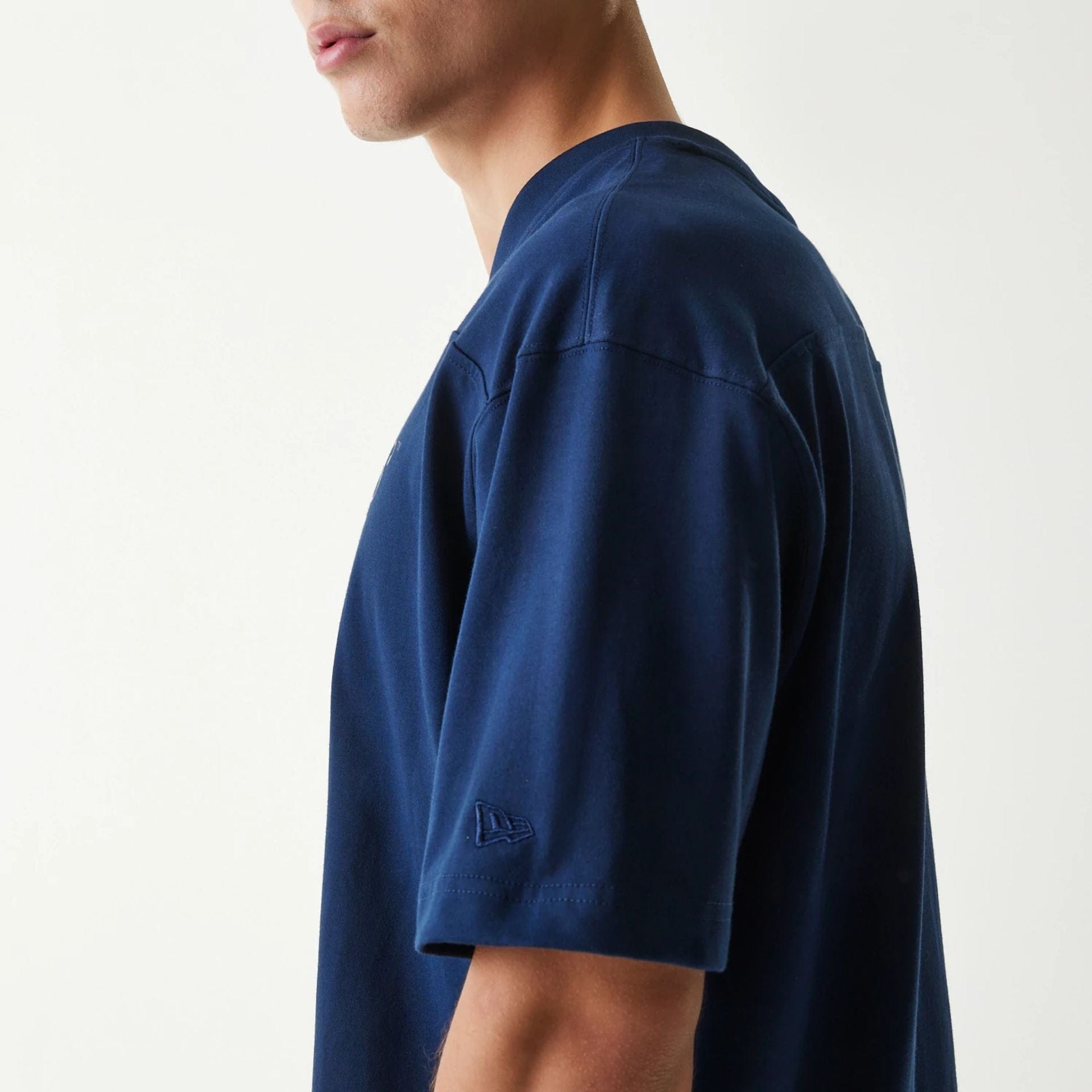 The Male model is wearing New York Yankees Tonal Pack Blue T-Shirt 5
