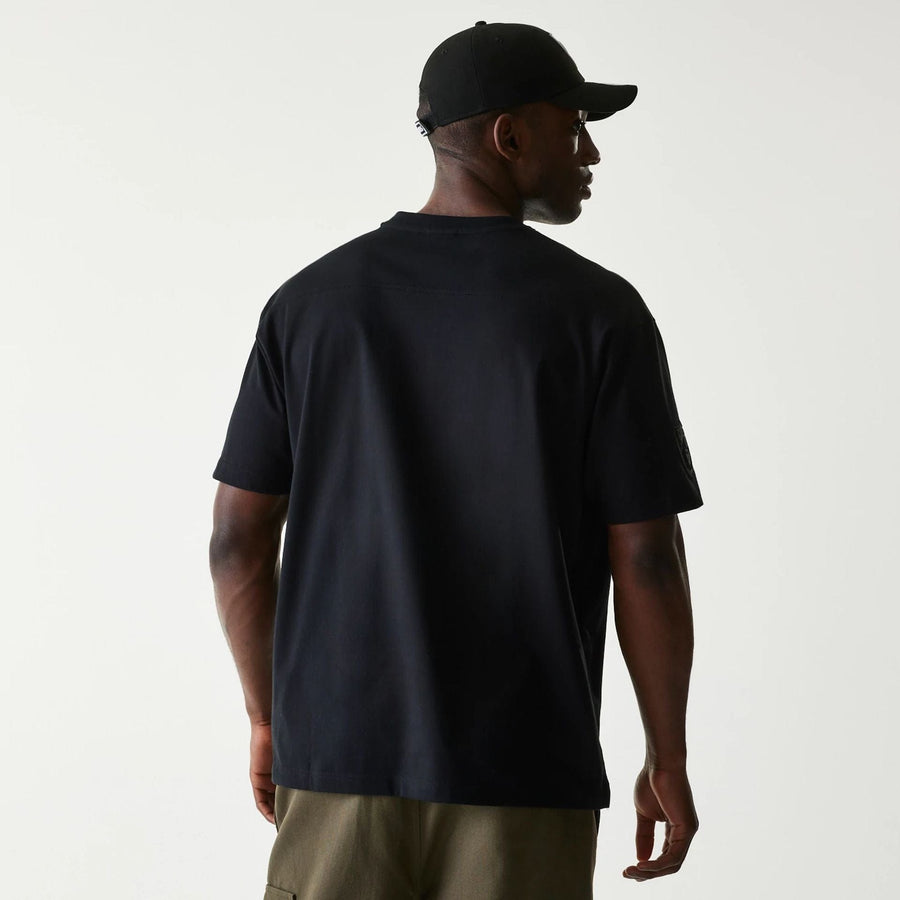 The Male model is wearing Las Vegas Raiders Tonal Pack Black T-Shirt 2