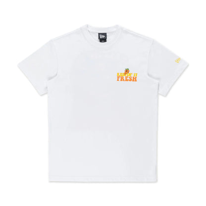 The Male model is wearing New Era Fruit Keepin' It Fresh White T-Shirt 1