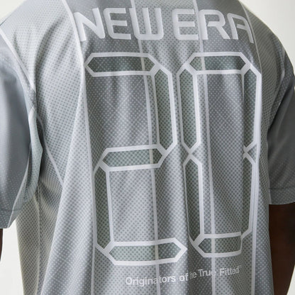 The Male model is wearing New Era City Sport Grey T-Shirt 7