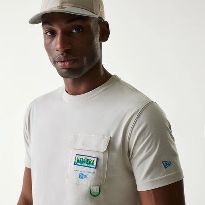 The Male model is wearing New Era Outdoor Earth Day Stone T-Shirt 5