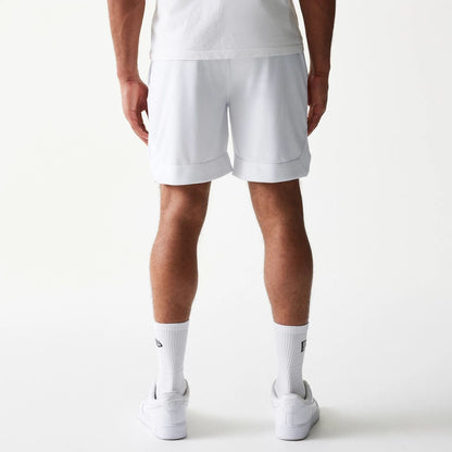 The Male model is wearing LA Dodgers Tonal Pack White Shorts 2