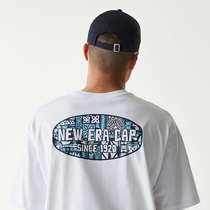 The Male model is wearing New Era Marine Life Club White Oversized T-Shirt 6