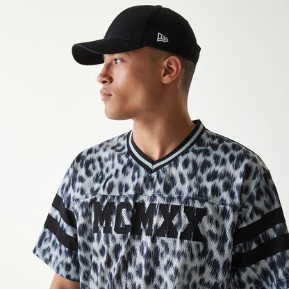 The Male model is wearing New Era Retro Sports Grey Mesh Jersey 6