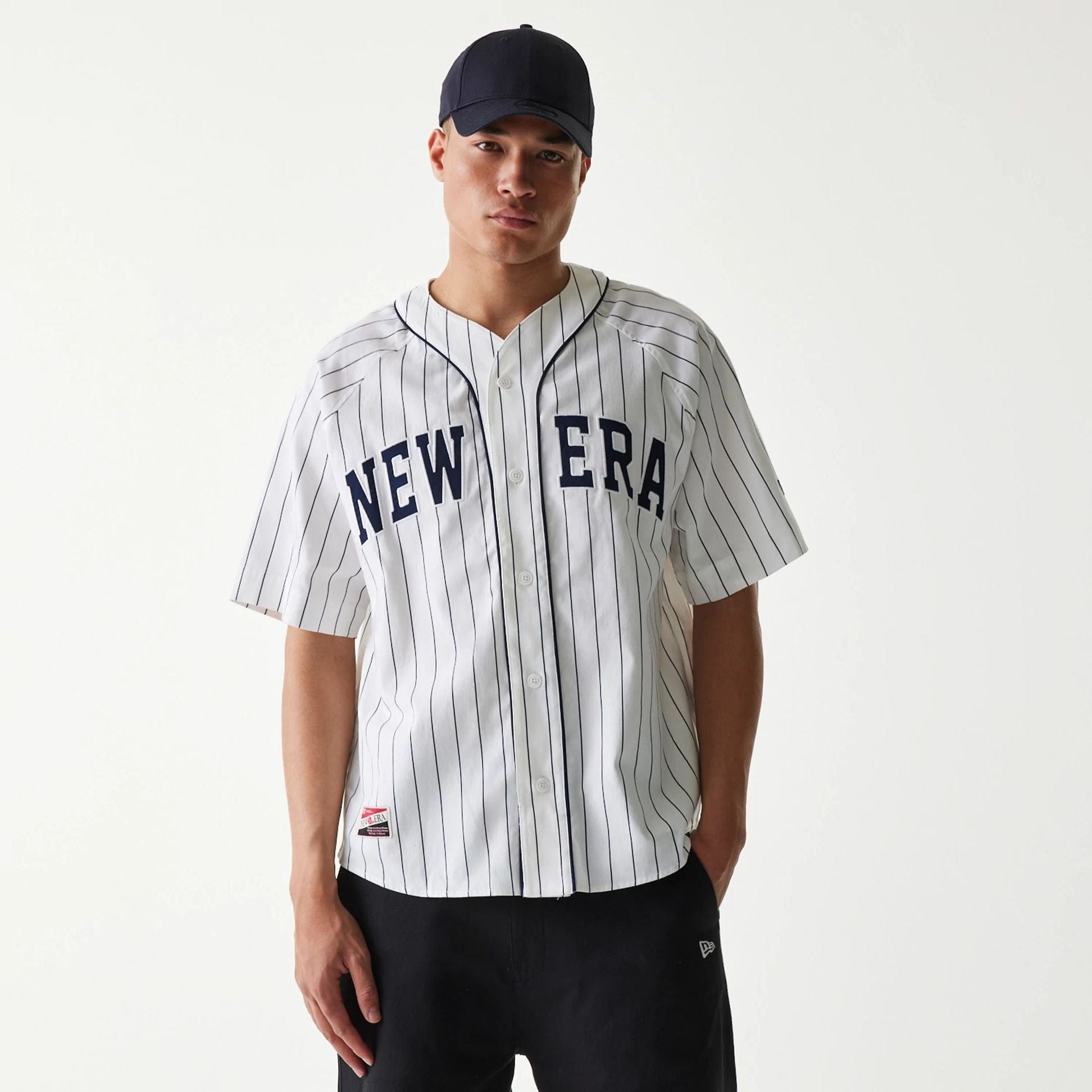 New Era Retro Baseball Short Sleeve Shirt NEC UK - Main Image