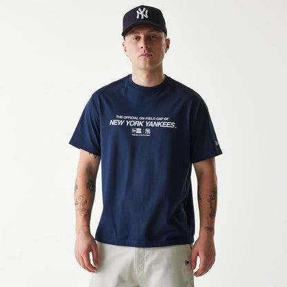The Male model is wearing New York Yankees MLB Uncle Sam Navy T-Shirt 1