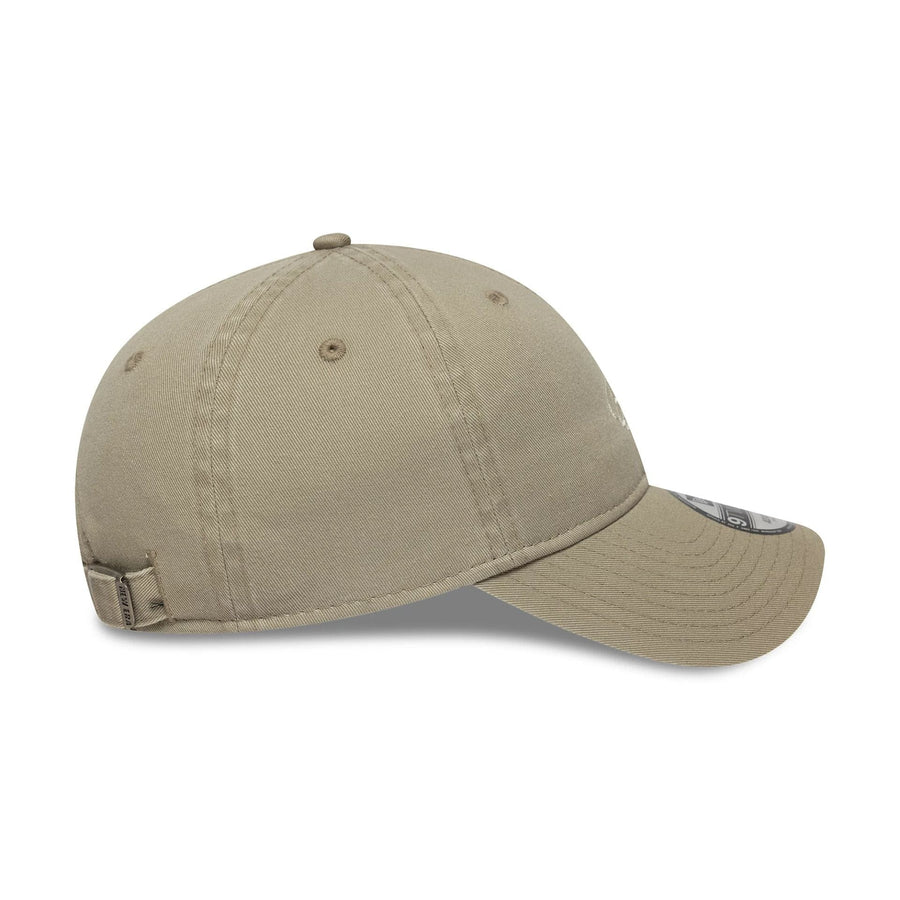 This is a New Era Japan Handwritten Beige 9TWENTY Adjustable Cap 5