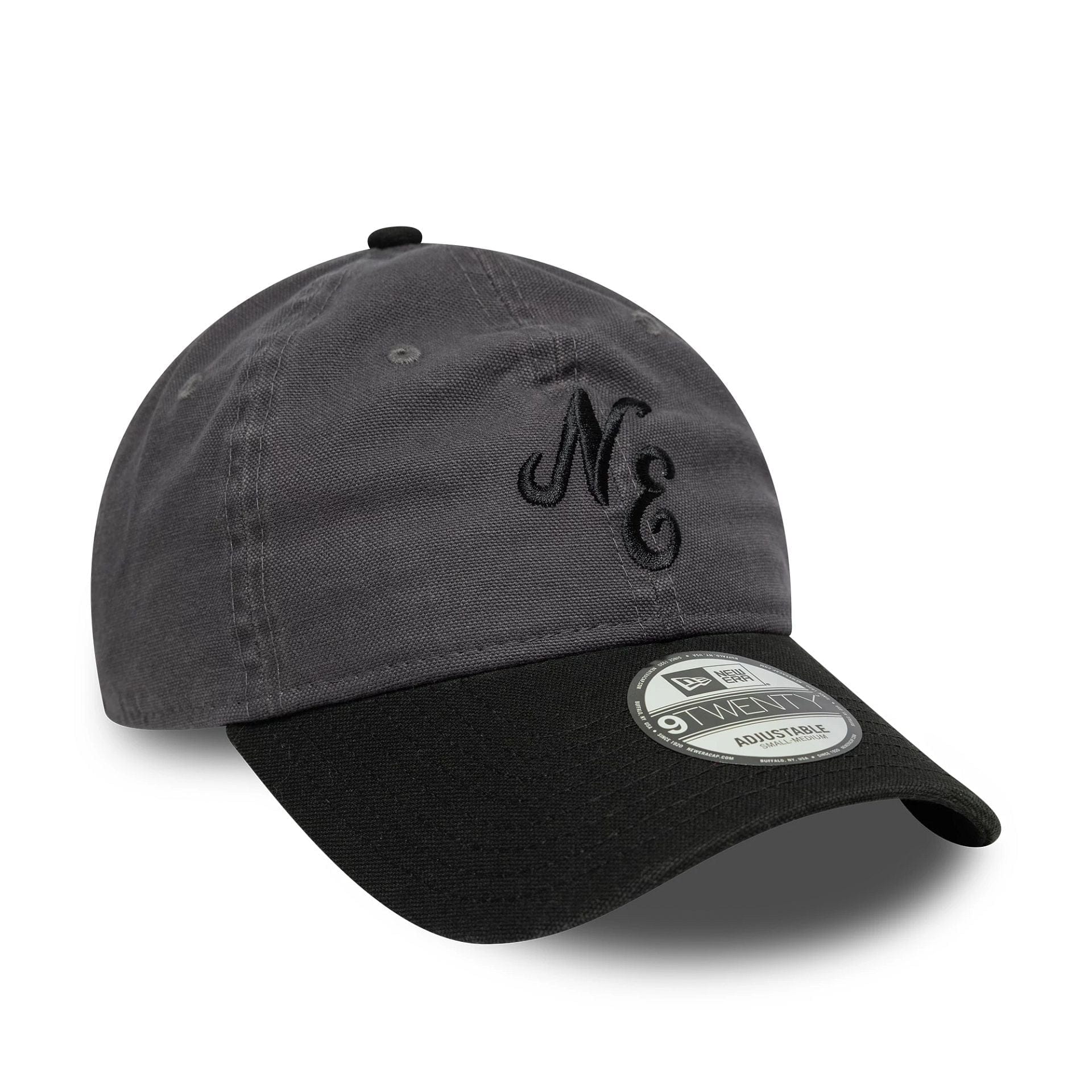 This is a New Era Washed Duck Black 9TWENTY Adjustable Cap 3