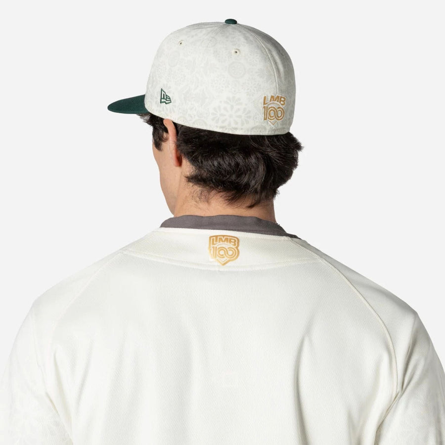 The Male model is wearing Puebla Pericos Mexico LMB On Field White On-Field Jersey 5