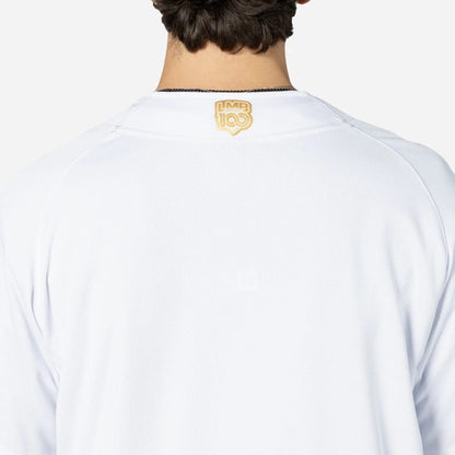 The Male model is wearing Charros De Jalisco Mexico LMB On Field White On-Field Jersey 6