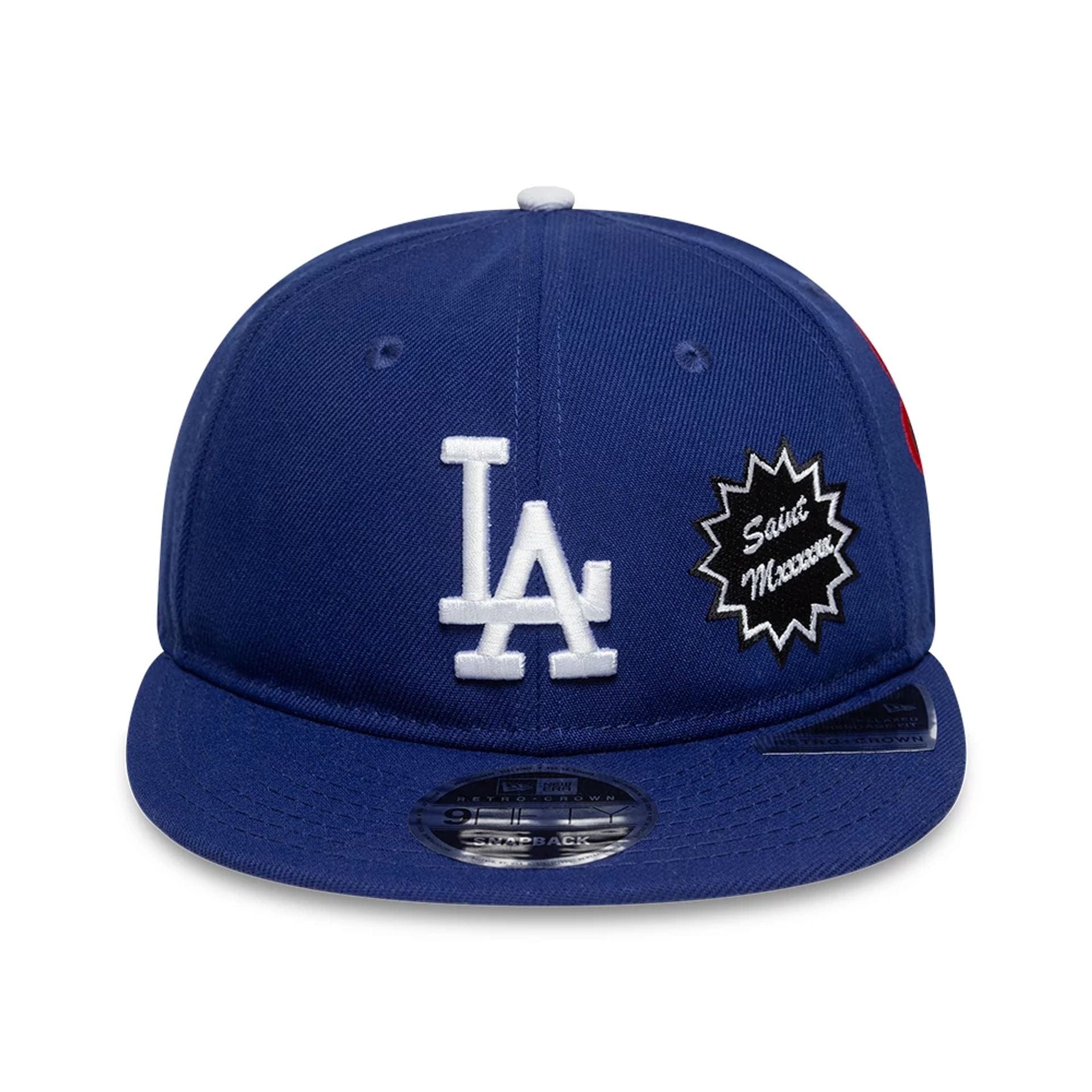 This is a LA Dodgers MLB X Saint Mxxxxxx Dark Blue Retro Crown 9FIFTY Snapback Adjustable Cap 2