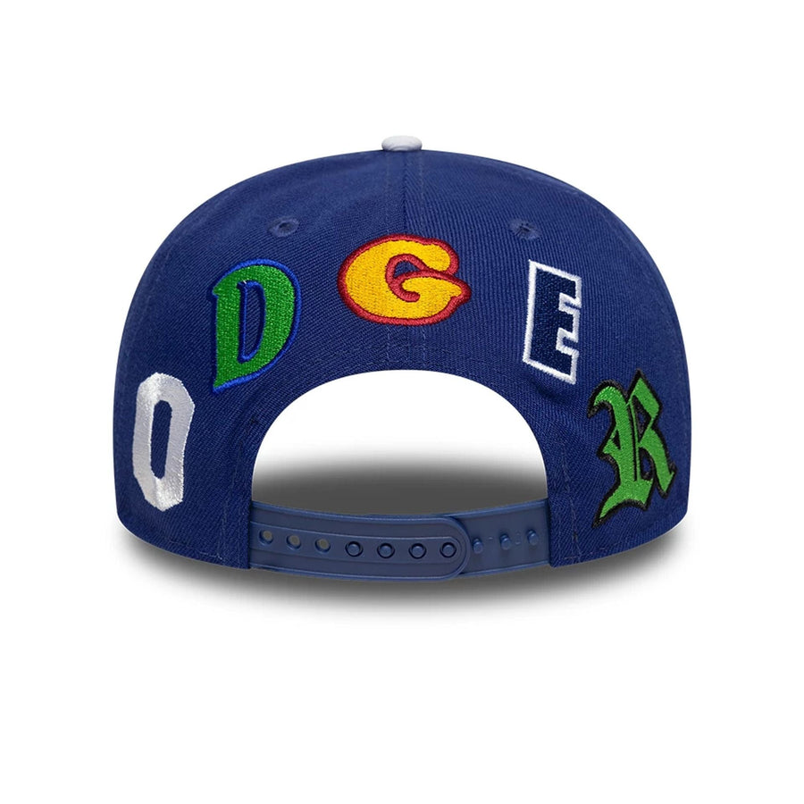 This is a LA Dodgers MLB X Saint Mxxxxxx Dark Blue Retro Crown 9FIFTY Snapback Adjustable Cap 6