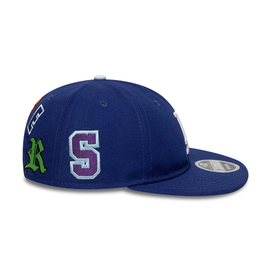 This is a LA Dodgers MLB X Saint Mxxxxxx Dark Blue Retro Crown 9FIFTY Snapback Adjustable Cap 5