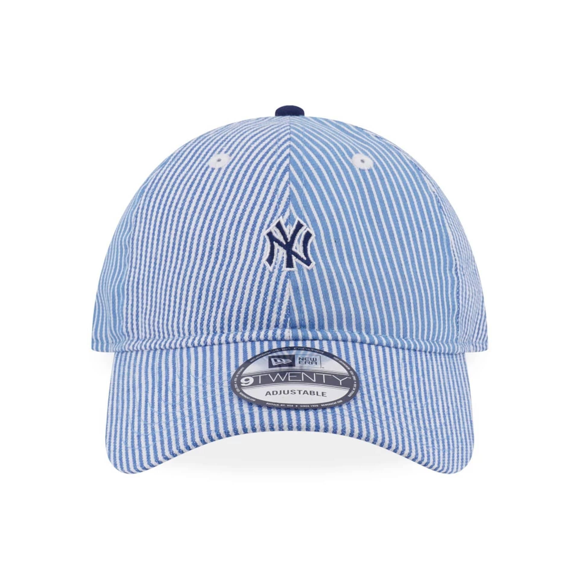 This is a New York Yankees MLB Patchwork Open Blue 9TWENTY Adjustable Cap 2