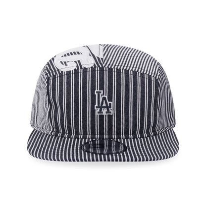 This is a LA Dodgers MLB Patchwork Grey Camper Adjustable Cap 2