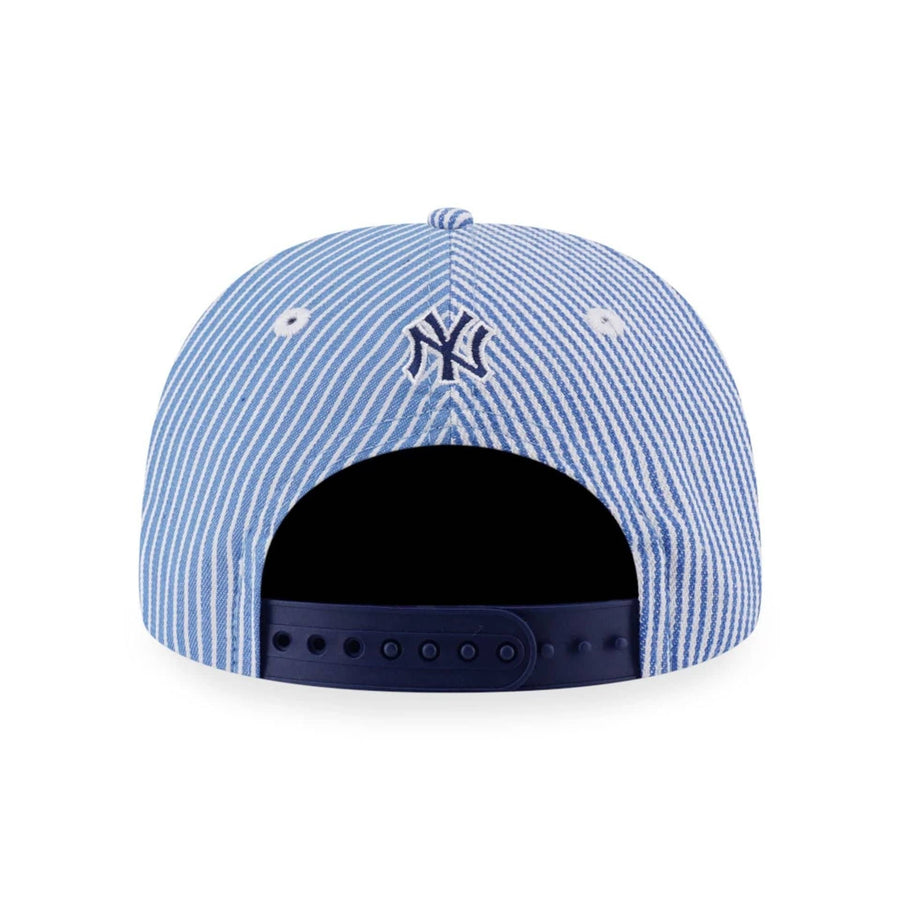 This is a New York Yankees MLB Patchwork Open Blue 9FORTY A-Frame Adjustable Cap 3