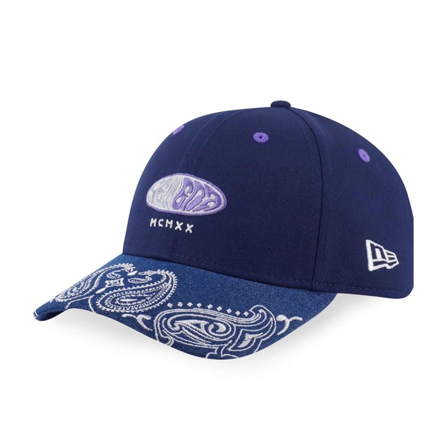 This is a New Era Street Swing Dark Blue 9FORTY Adjustable Cap 1