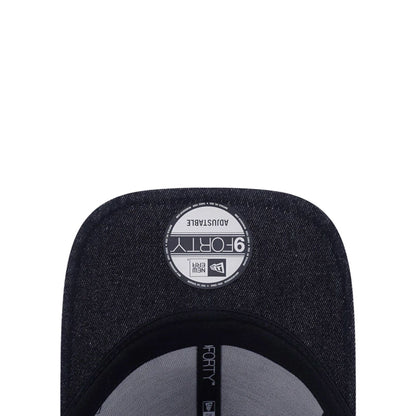 This is a New Era Street Swing Black 9FORTY Adjustable Cap 5
