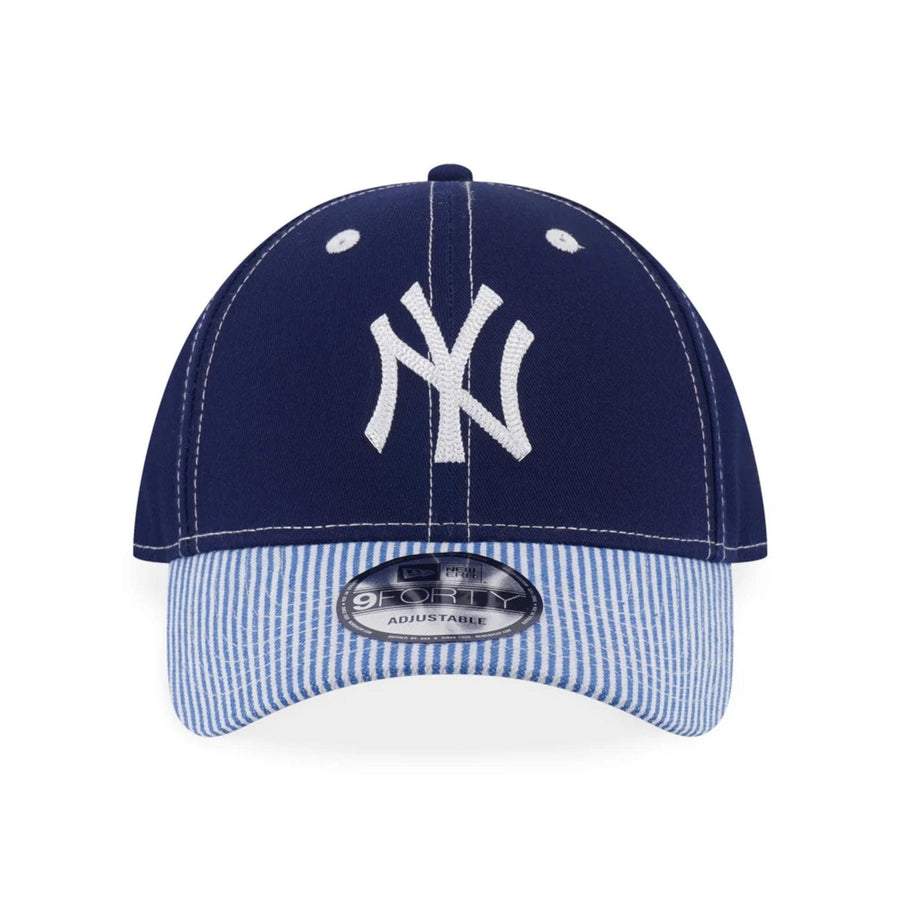 This is a New York Yankees MLB Patchwork Dark Blue 9FORTY Adjustable Cap 2