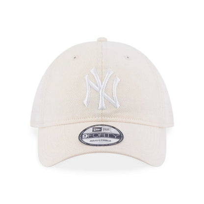 This is a New York Yankees MLB Cream 9FORTY Adjustable Cap 2