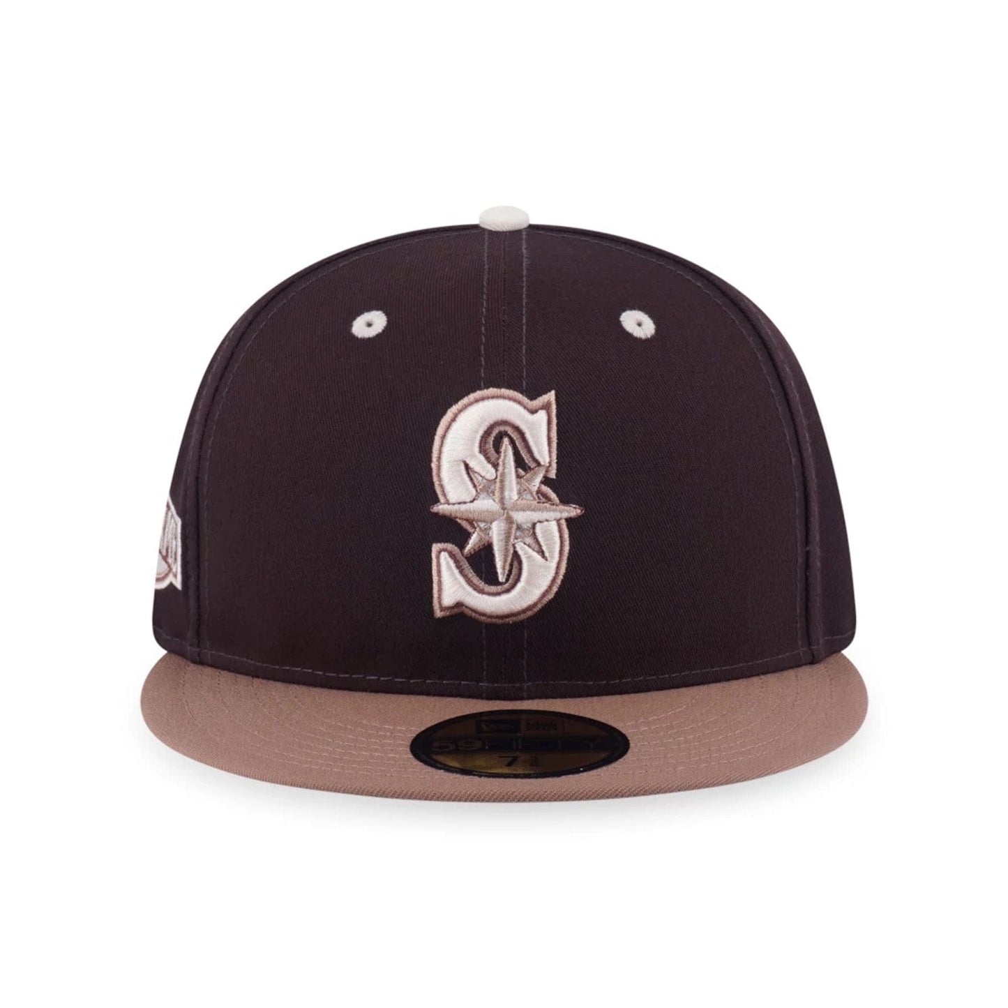 This is a Seattle Mariners MLB Iced Latte Dark Brown 59FIFTY Fitted Cap 2