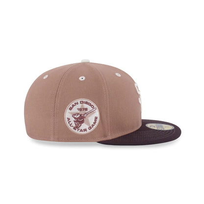 This is a San Diego Padres MLB Iced Latte Beige 59FIFTY Fitted Cap 3