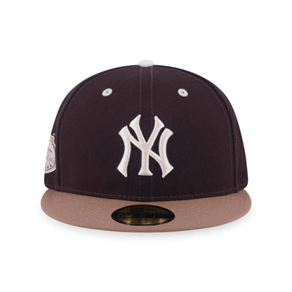 This is a New York Yankees MLB Iced Latte Dark Brown 59FIFTY Fitted Cap 2