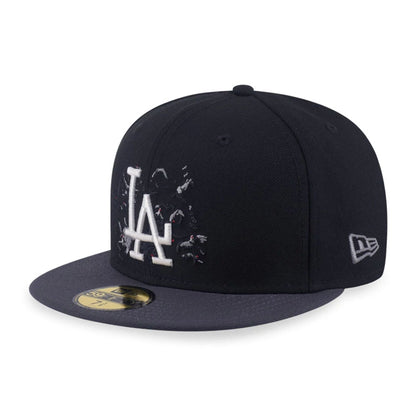 LA Dodgers MLB Crows Black 59FIFTY Fitted Cap 1