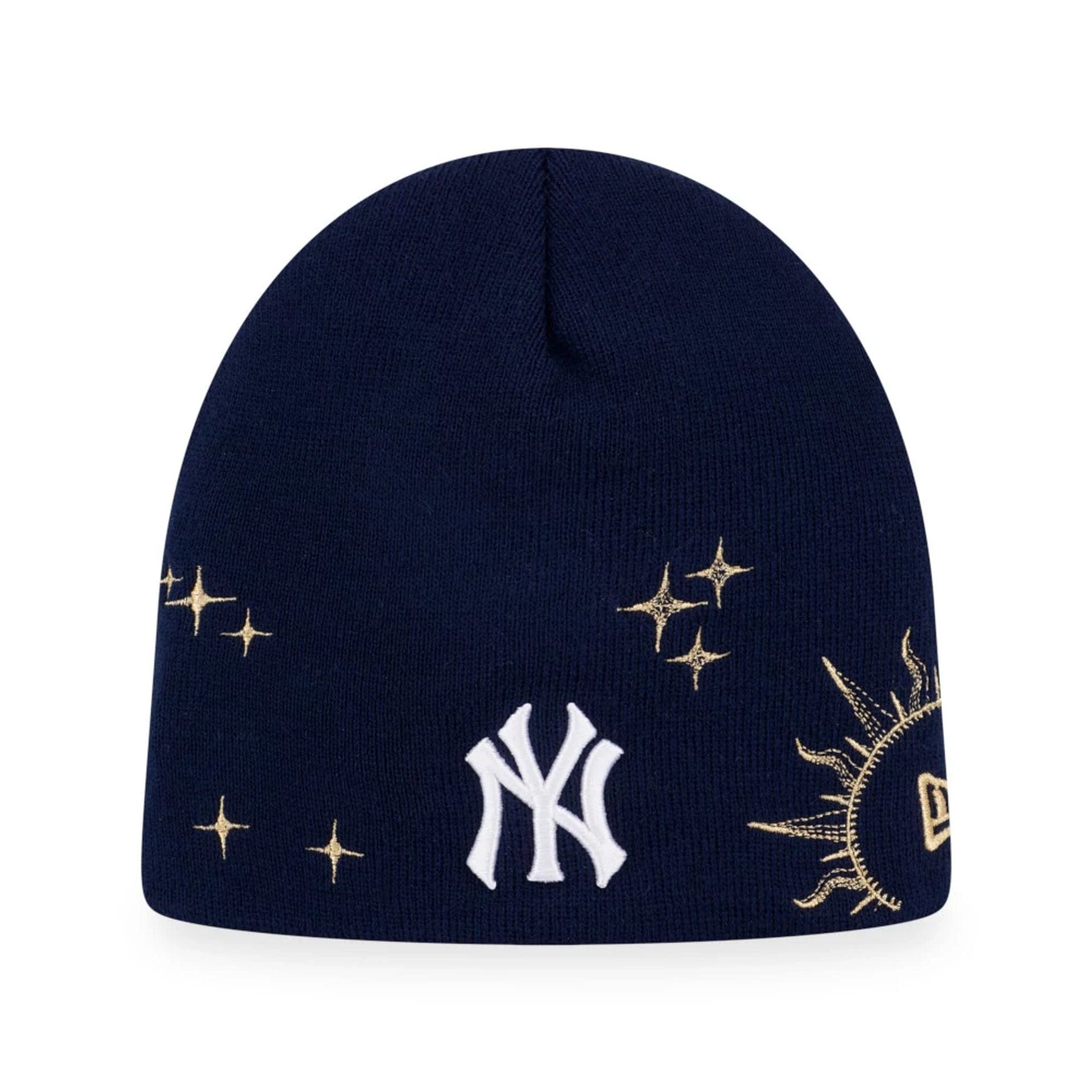 New York Yankees MLB Cosmic Craft Dark Blue Cuff Knit Beanie Hat 1