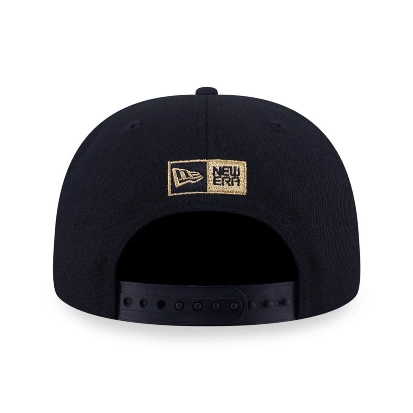 Pictured is this New Era NEC Logo 9FIFTY Snapback cap in black. 3