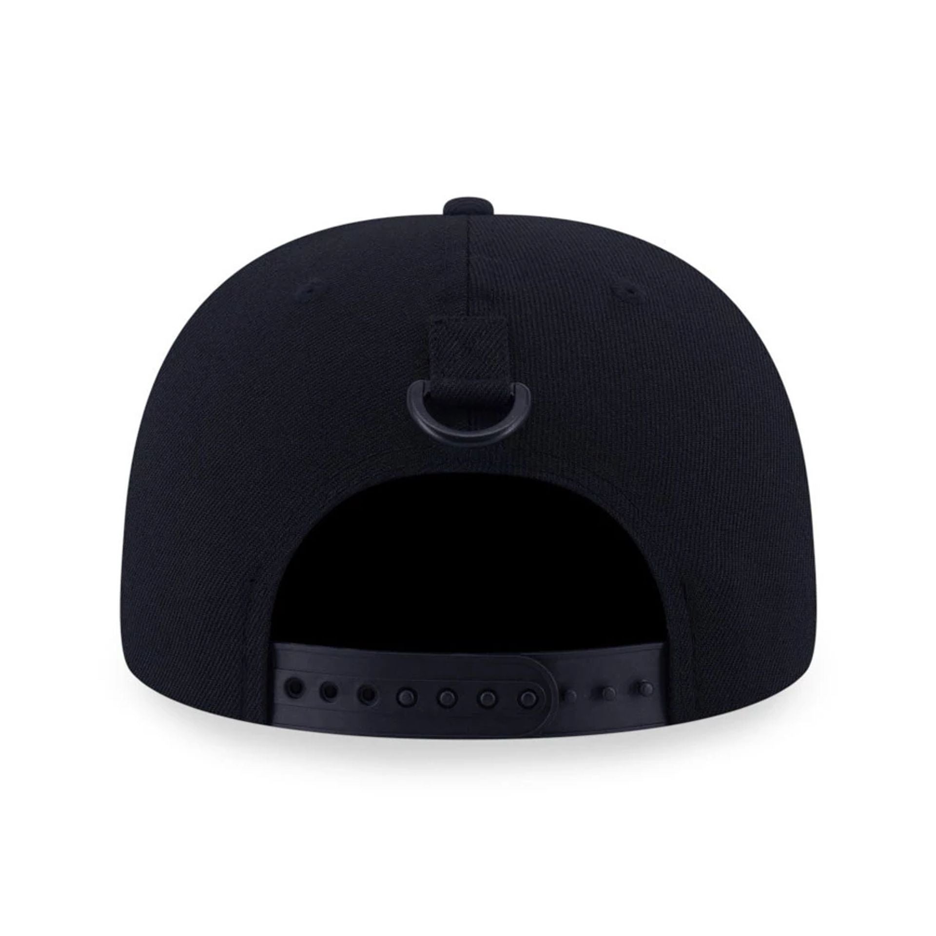 Pictured is this New Era Mountain Logo 9FIFTY Snapback cap in black. 3