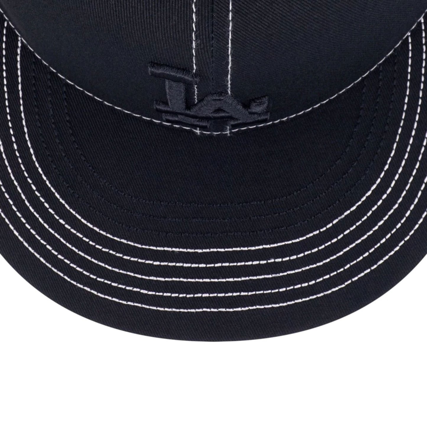 Pictured is this MLB Contrast Stitching LA Dodgers 9FIFTY Snapback cap in black. 4