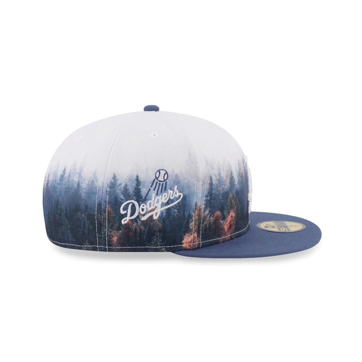 Pictured is this MLB Forest LA Dodgers 59FIFTY Fitted cap in dark blue. 3