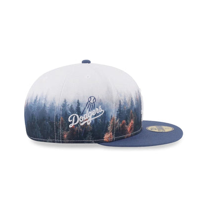 Pictured is this MLB Forest LA Dodgers 59FIFTY Fitted cap in dark blue. 3