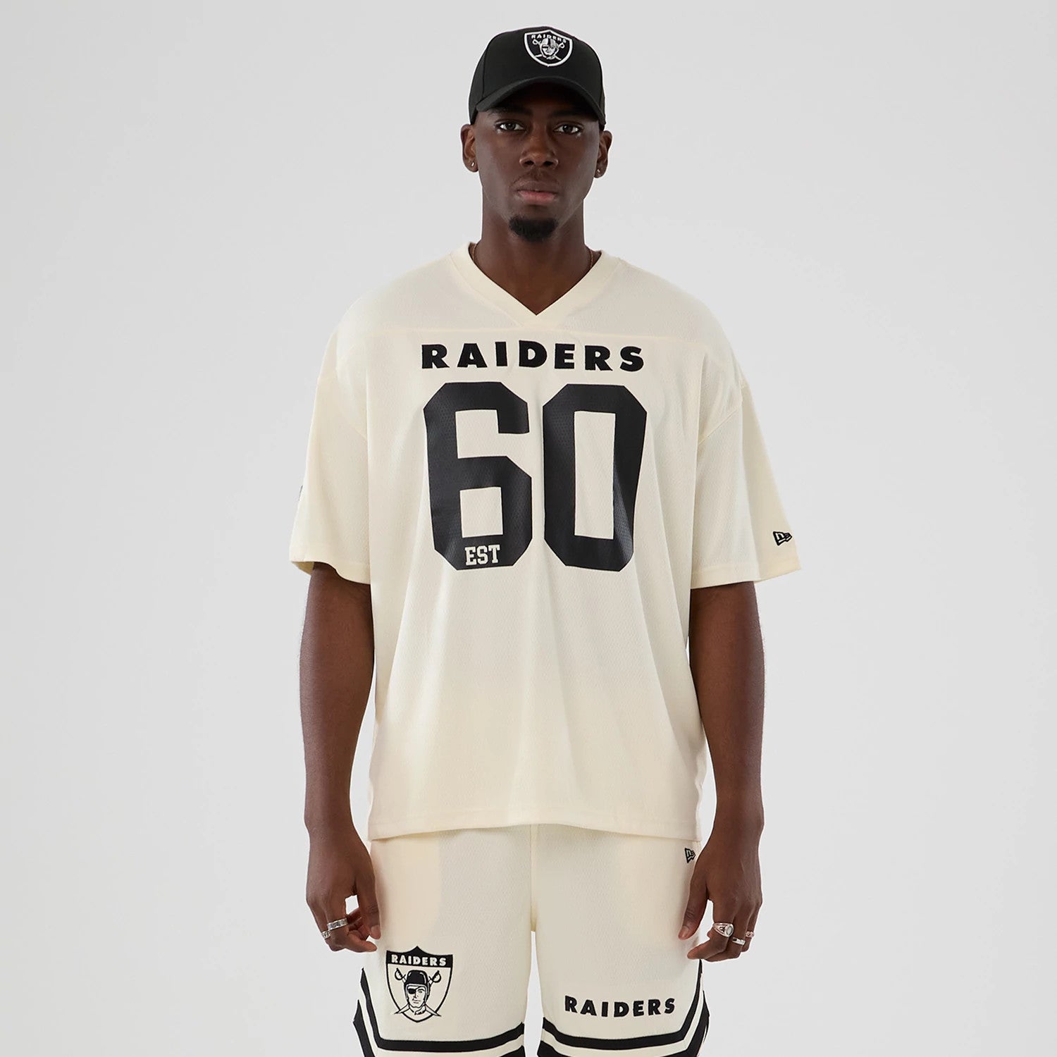 NFL Historic Las Vegas Raiders Cream Oversized T-Shirt | NEC UK
