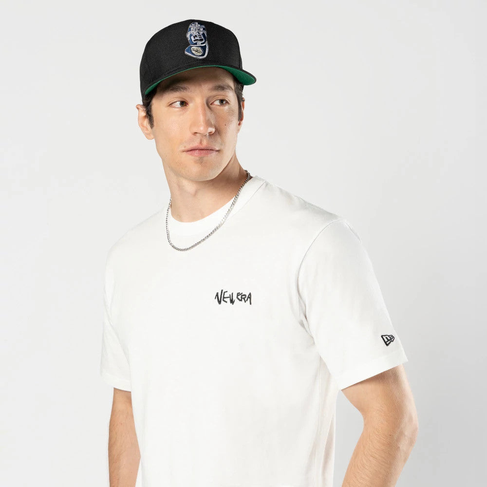 The Male model is wearing Ochiai Shohei Office Cream T-Shirt 3