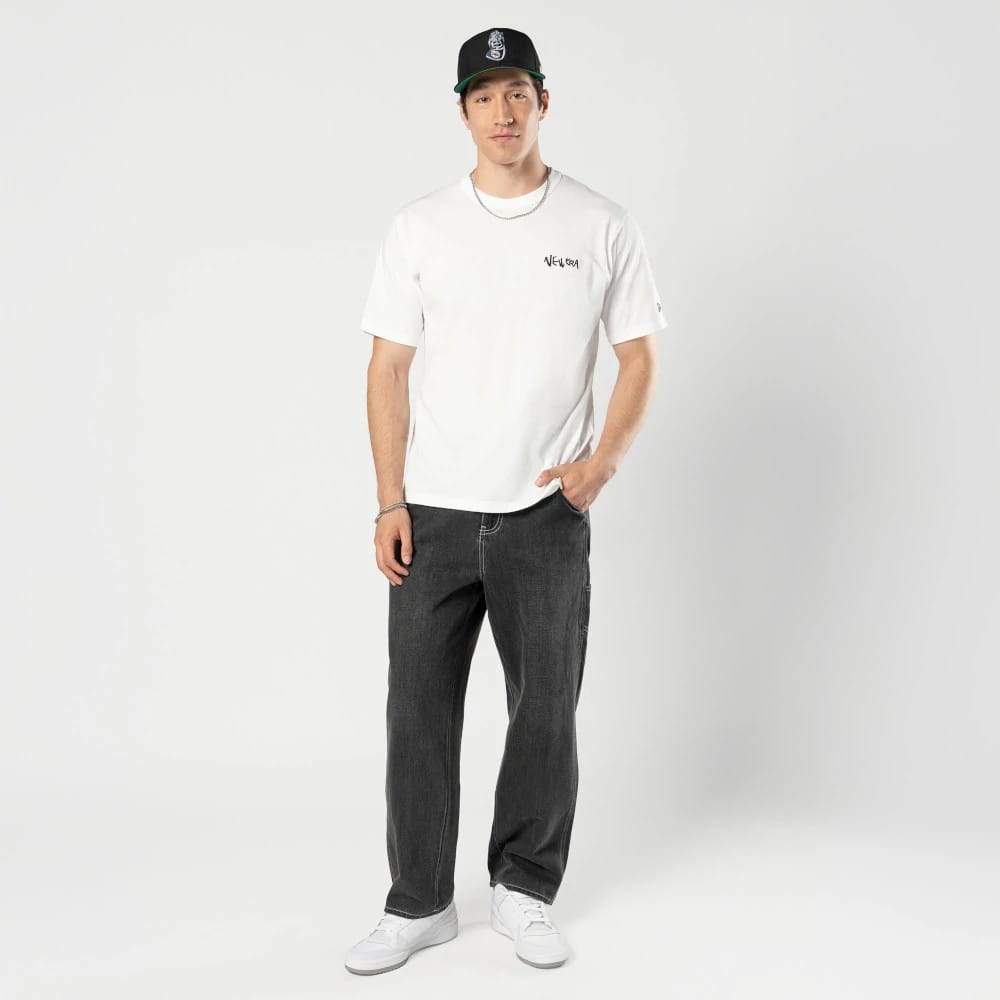 The Male model is wearing Ochiai Shohei Office Cream T-Shirt 6