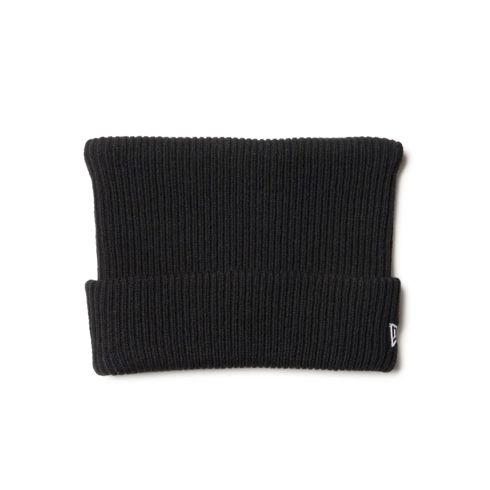 This is a  New Era Black Rib Knit Beanie Hat 5
