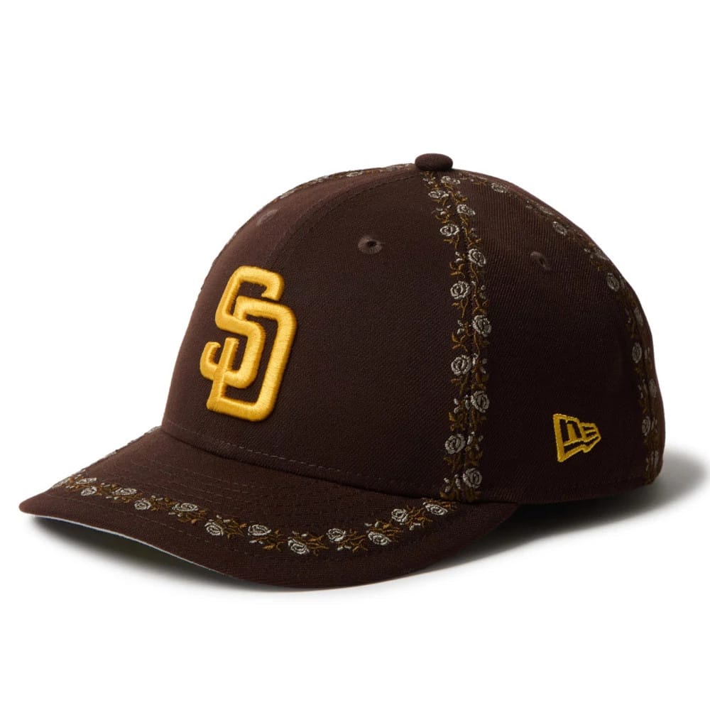 San Diego Padres Rose Emblem Dark Low Profile 59FIFTY Fitted Cap