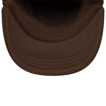 This is a New Era Dark Brown Visor Knit Beanie Hat 7