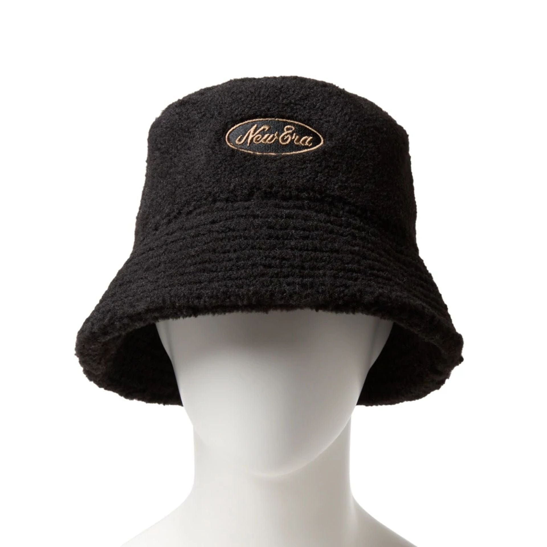 This is a  New Era Oval Logo Boa Black Bucket Hat 2