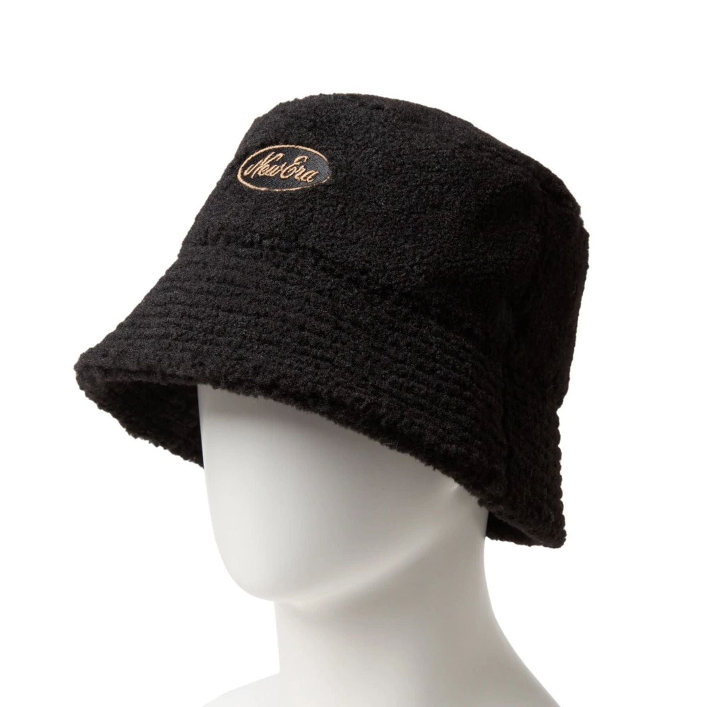 This is a  New Era Oval Logo Boa Black Bucket Hat 3