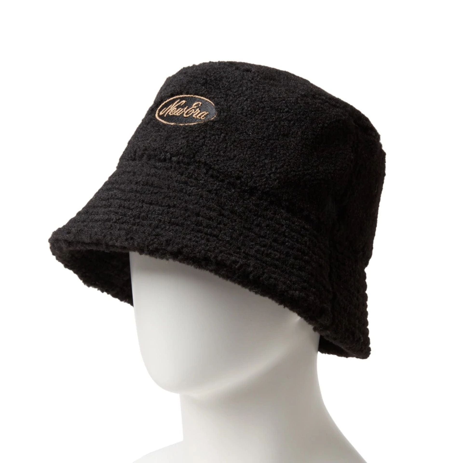 This is a  New Era Oval Logo Boa Black Bucket Hat 3