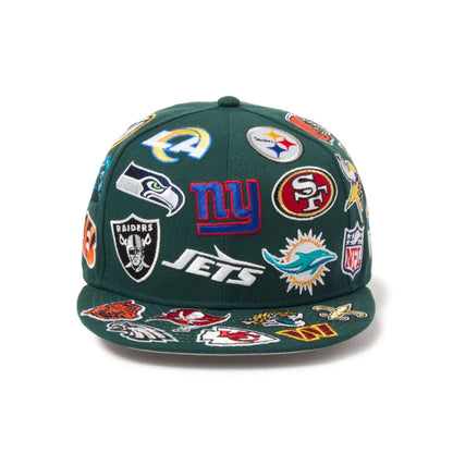 This is a NFL League All Over Dark Green 9FIFTY Snapback Adjustable Cap 2