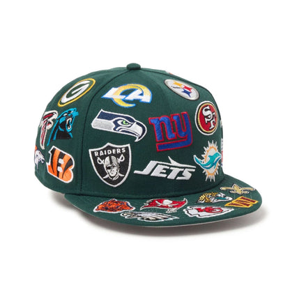 This is a NFL League All Over Dark Green 9FIFTY Snapback Adjustable Cap 3