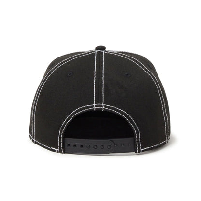 This is a New Era Archive Mix Logo Black 9FIFTY Snapback Adjustable Cap 3